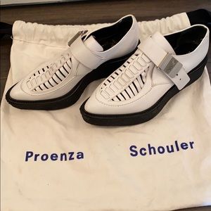 Proenza schouler white platform creepers